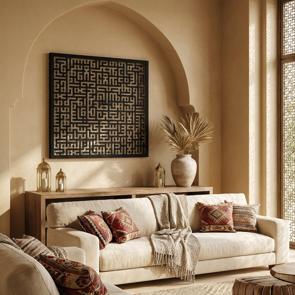 Kufic Ayatul Kursi Metal Islamic Wall Art – WAM081