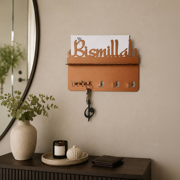 Bismillah Metal Wall Key Holder - WAMH026