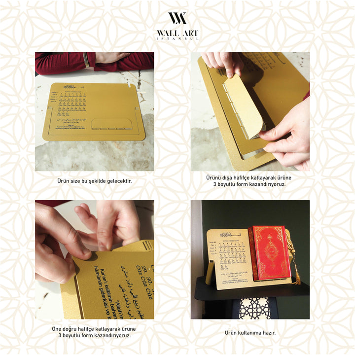 Quran Stand with Juz Progress Tracker (Turkish) - WAMH203