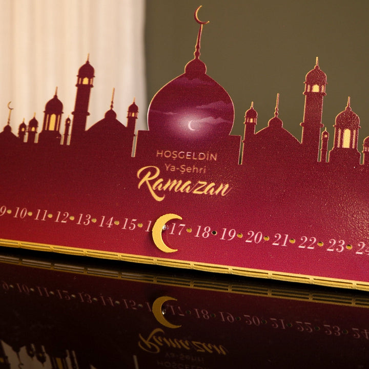 Hoşgeldin Ya Şehri Ramazan Written Metal Ramadan Calendar - WAMH223