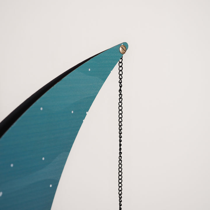 68 cm 3D Colorful Metal Ramadan Moon - WAMH227