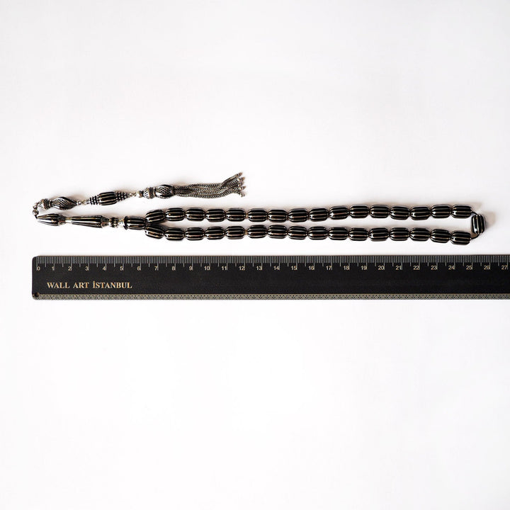 Mastercrafted Genuine Oltu Stone 12-Cut Design Tasbeeh - WATD100