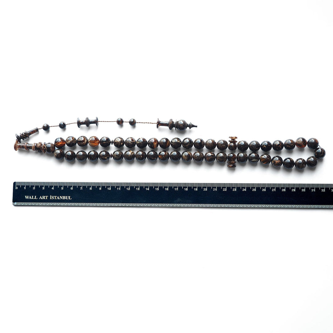 Mastercrafted 45 Beads Catalin Tasbeeh (Sphere Cut - Streaked) – WATD135