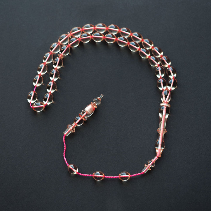 Handcrafted Fire Amber Tasbeeh (Oval-Cut Beads) – WATD147