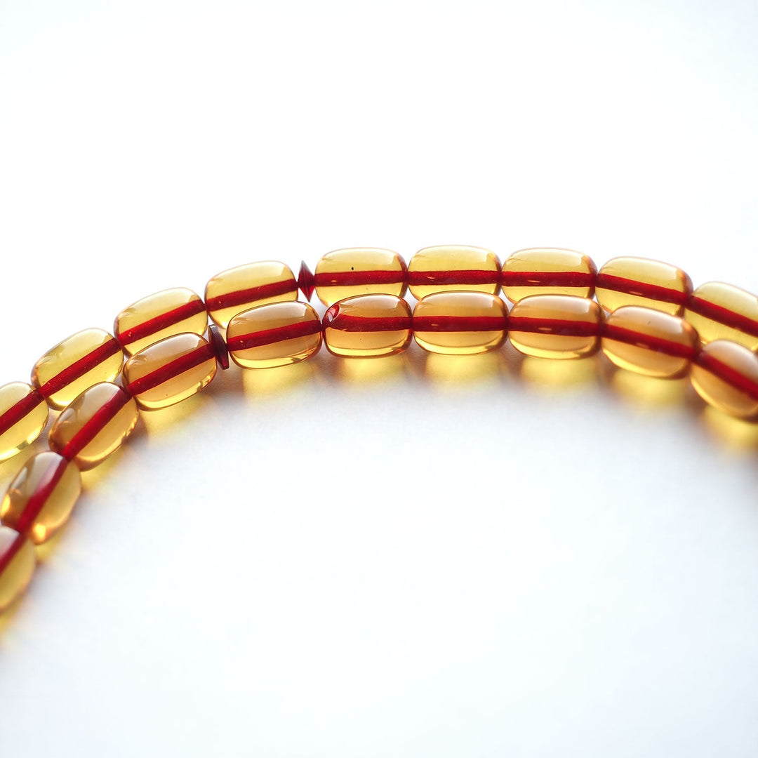 Fire Amber Tasbeeh with Special Silver & Kuka Wood Tassel – WATD157