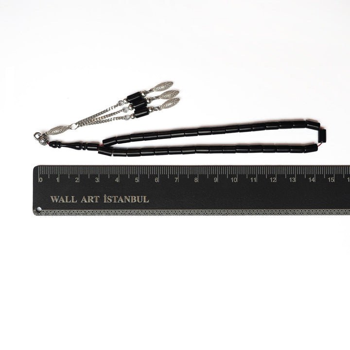 Handcrafted Pressed Fire Tasbeeh Silver Tassel – WATD181
