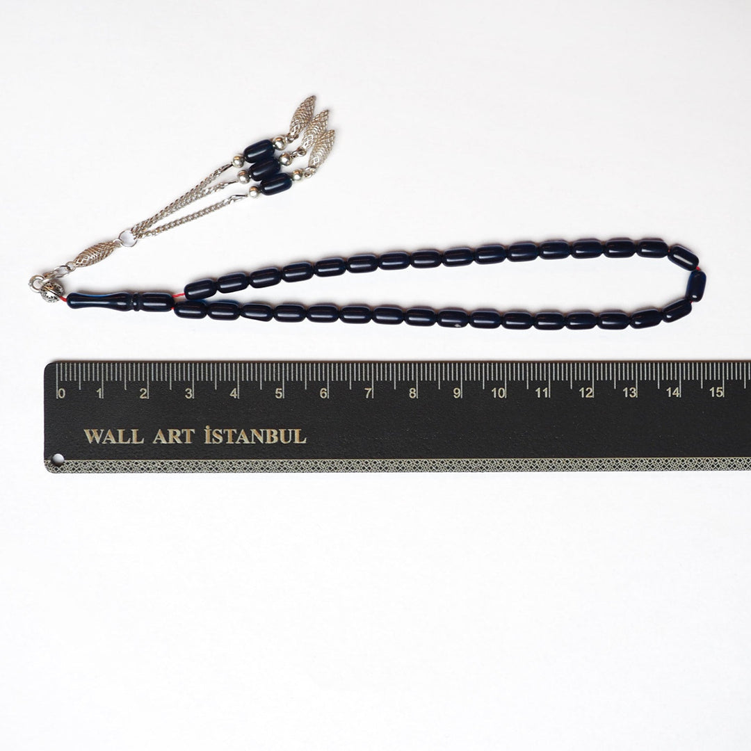 Handcrafted Pressed Fire Tasbeeh Silver Tassel – WATD182