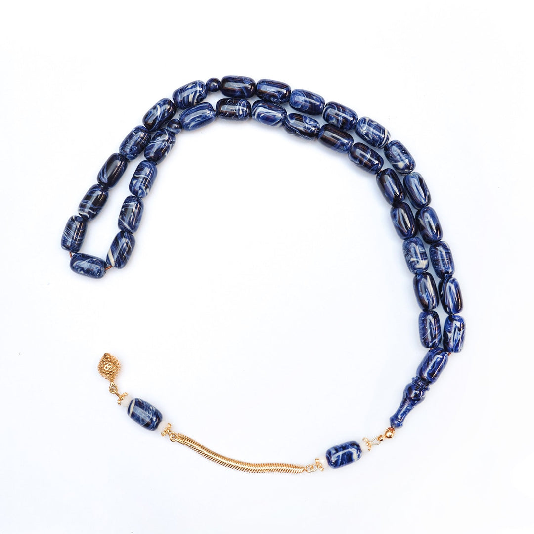 Mastercrafted Catalin Tasbeeh with Special Silver Tassel (Capsule-Cut) – WATD188