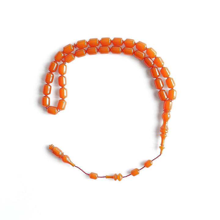 Tapered Capsule Pressed Amber Tasbeeh - WATD201