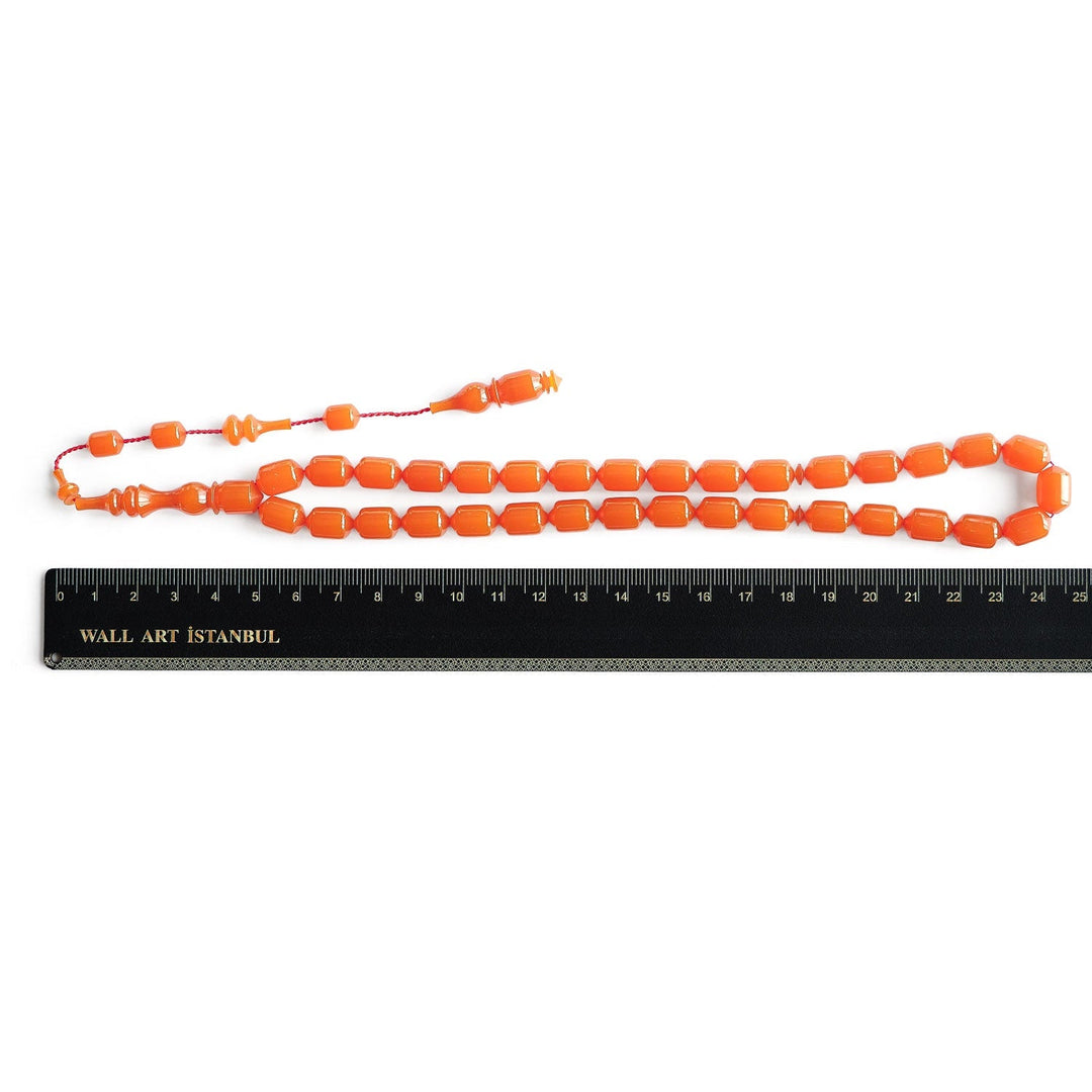 Tapered Capsule Pressed Amber Tasbeeh - WATD201