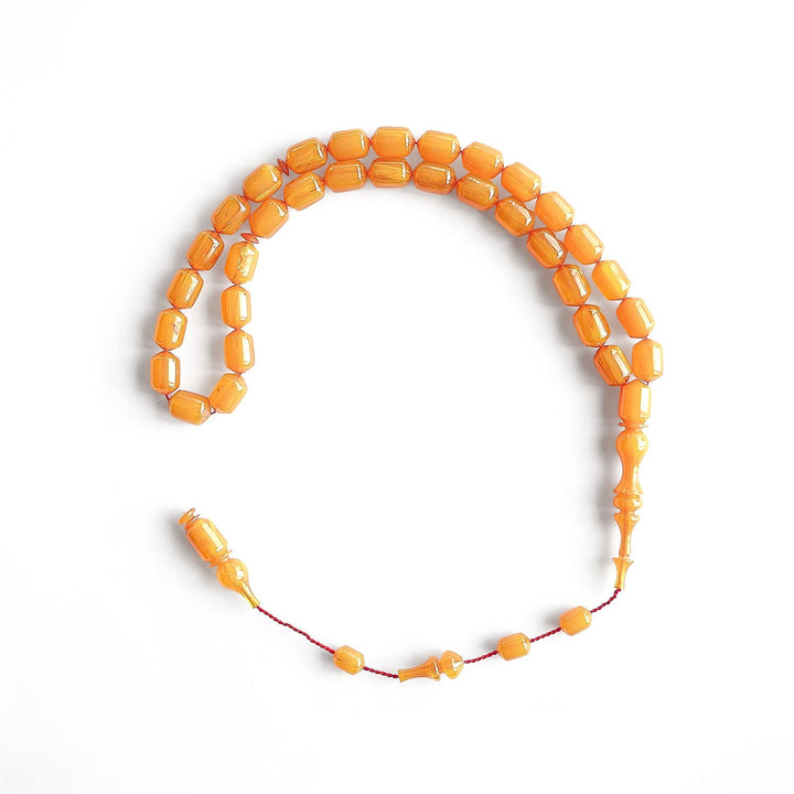 Tapered Capsule Pressed Amber Tasbeeh - WATD202