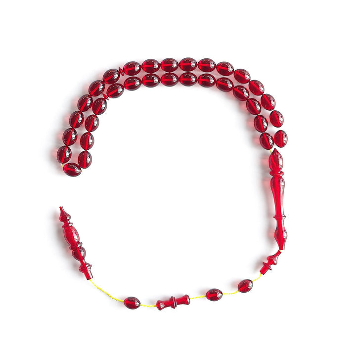Fire Amber Egg-Cut Tasbeeh – WATD203