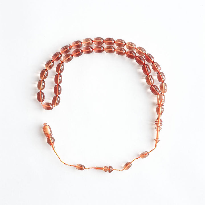 Fire Amber Egg-Cut Tasbeeh – WATD222