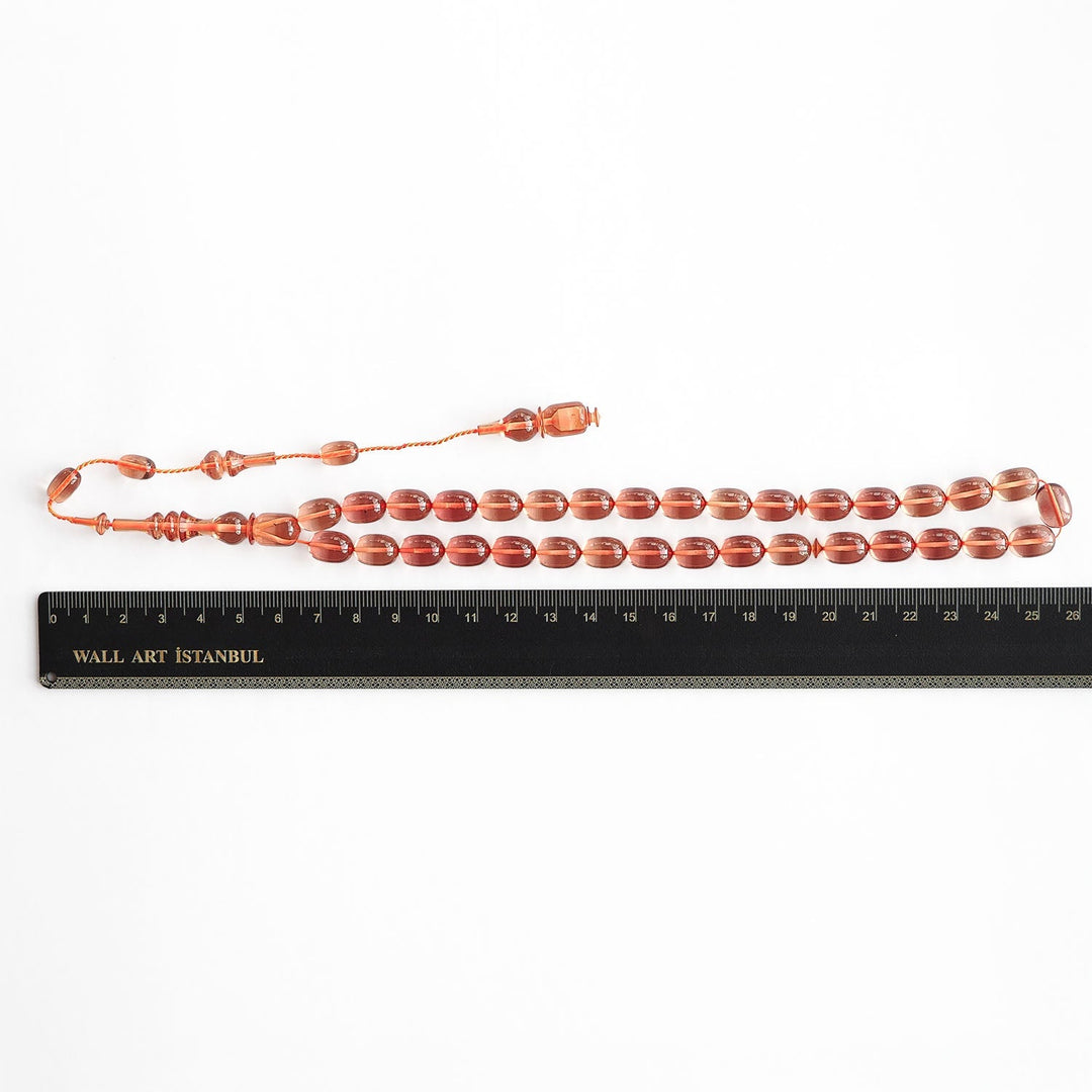 Fire Amber Egg-Cut Tasbeeh – WATD222
