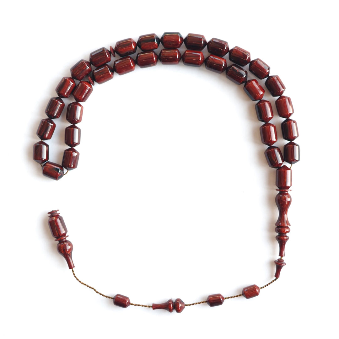 Tapered Capsule Pressed Amber Tasbeeh – WATD232