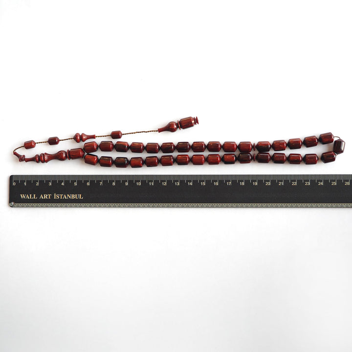 Tapered Capsule Pressed Amber Tasbeeh – WATD232