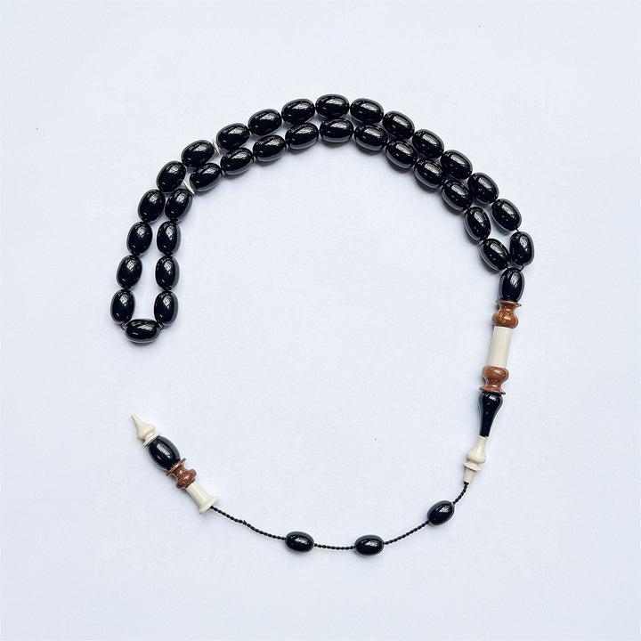 Catalin Egg Cut Tasbeeh with Embroidered Kuka Imam Bead – WATD272