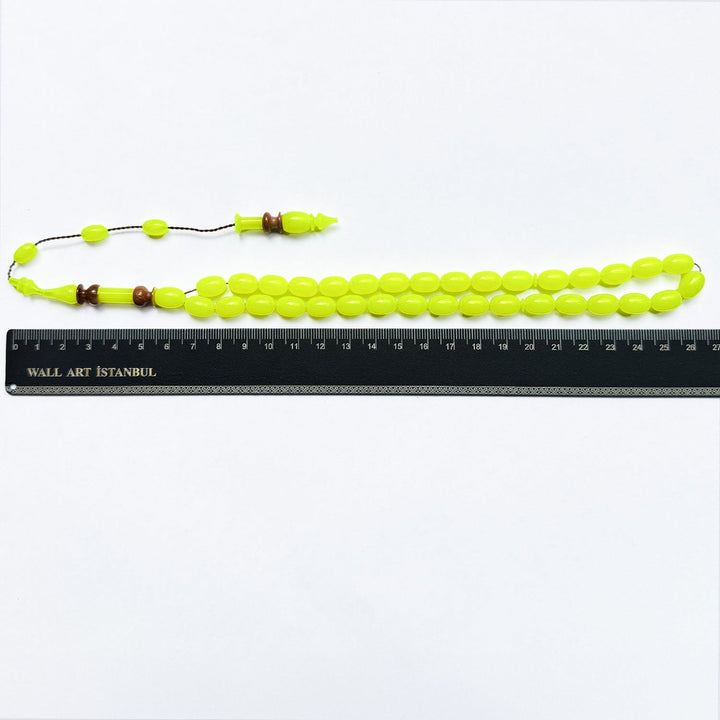 Catalin Egg Cut Tasbeeh with Embroidered Kuka Imam Bead – WATD273