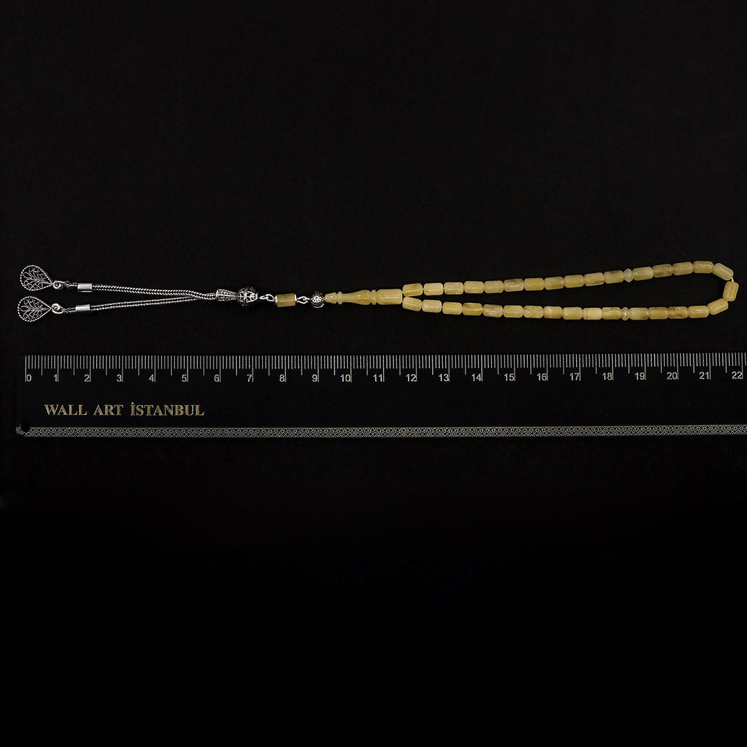 Mini Size Amber Tasbeeh with Silver Tassel – WATD325