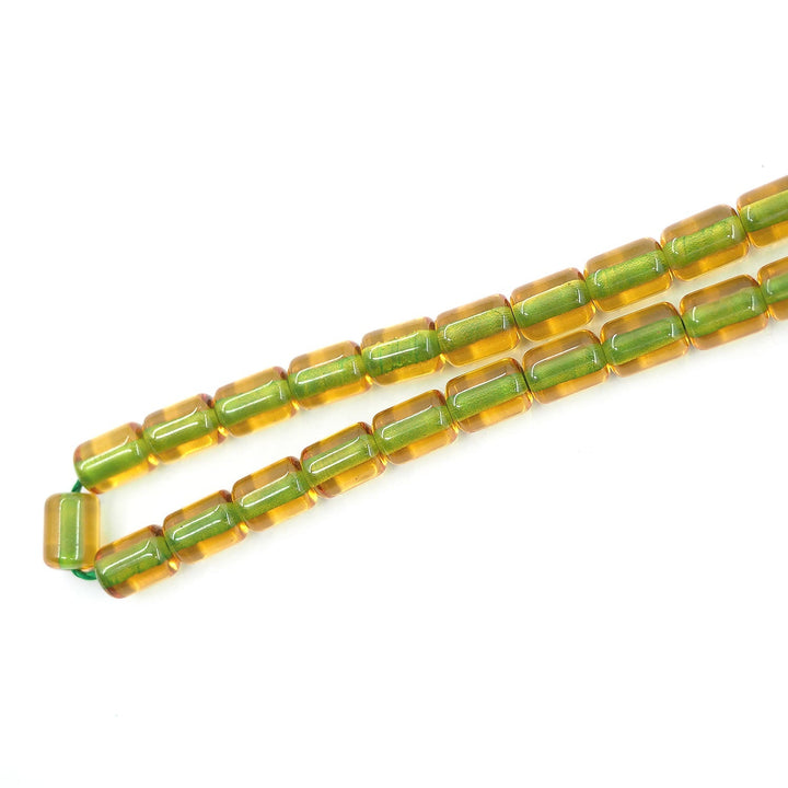 Capsule Cut Pressed Amber Tasbeeh with Green Cord – WATD364