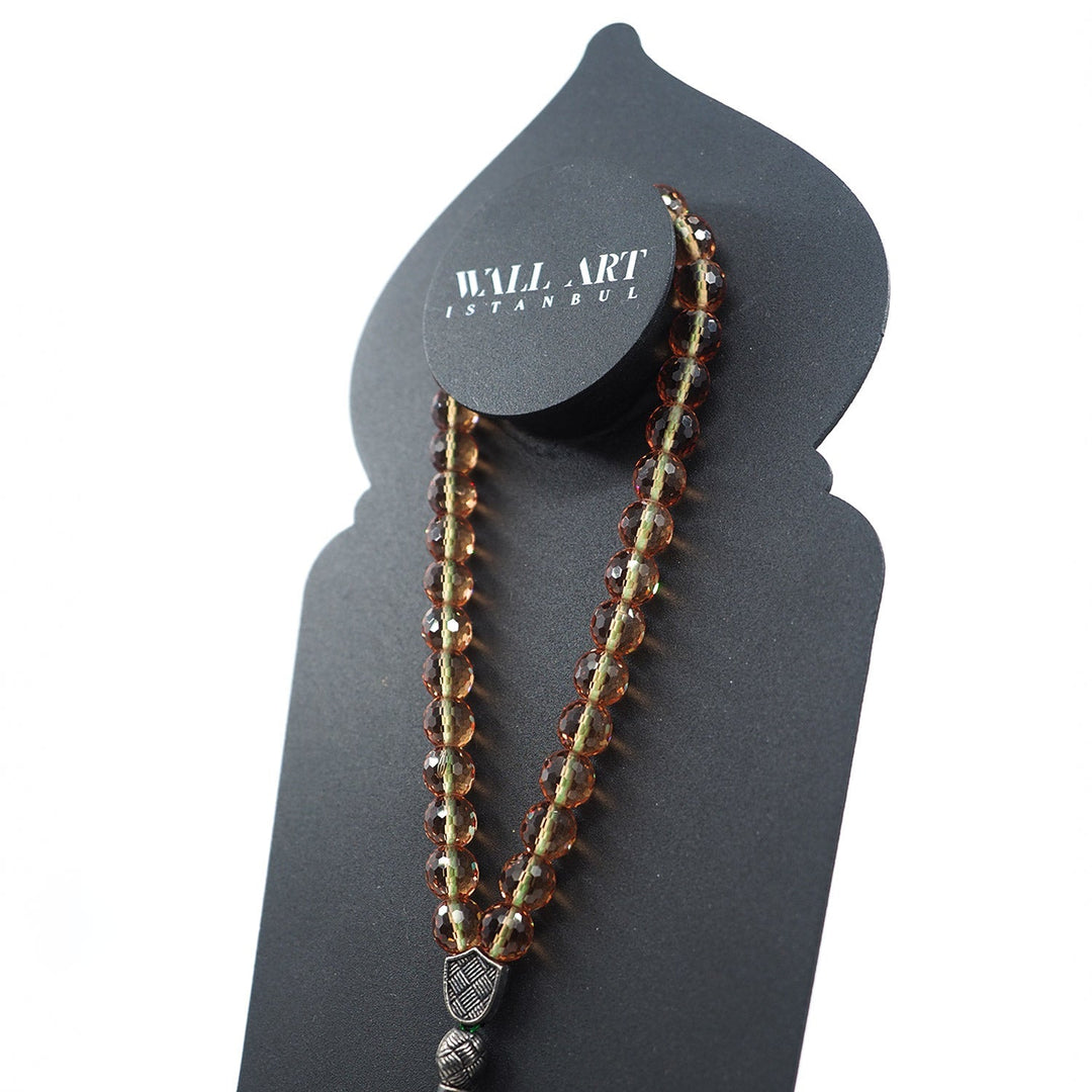 Handcrafted Zultanite Stone Tasbeeh with Brass Tassel – WATD375