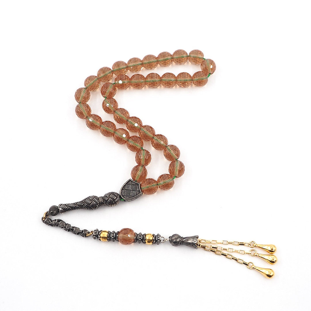 Handcrafted Zultanite Stone Tasbeeh with Brass Tassel – WATD375