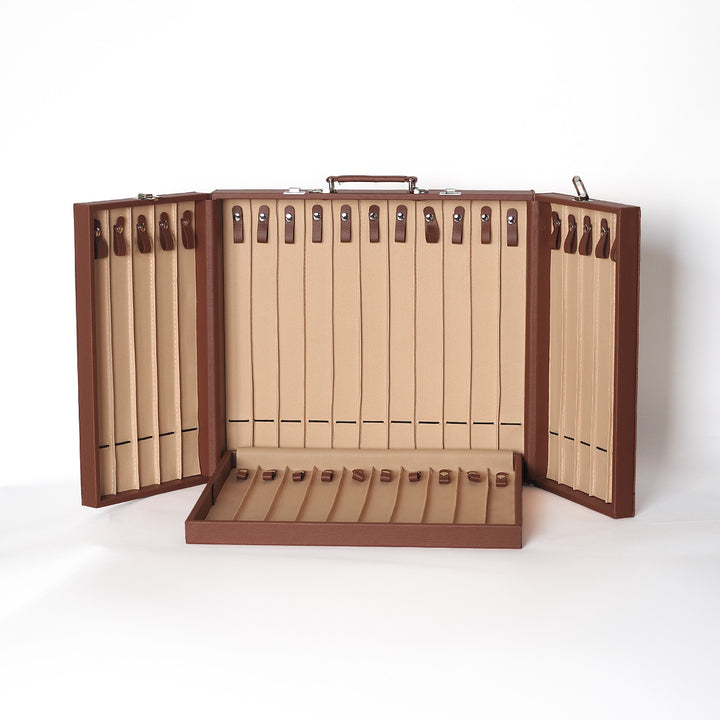 Exclusive Leather-Covered Wooden Tasbeeh Case – WATD380