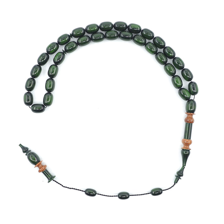 Egg Cut Catalin Tasbeeh with Kuka Wood Inlaid Imam Bead – WATD382