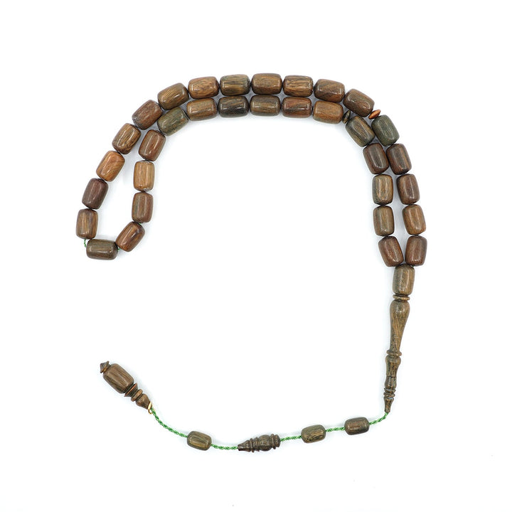 Handcrafted Capsule Cut Green Rosewood Tasbeeh – WATD395