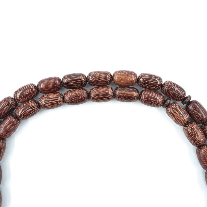 Premium Tamarind Wood Tasbeeh with Capsule Cut Beads & Engraved Imam Bead – WATD397