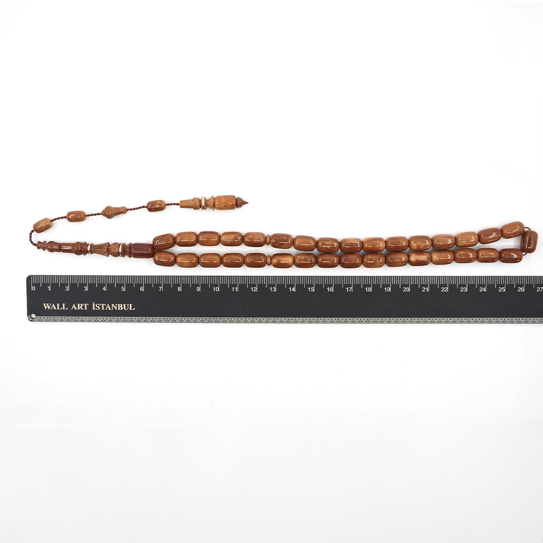 Premium Kuka Wood Tasbeeh with Capsule Cut Beads & Engraved Imam Bead – WATD399