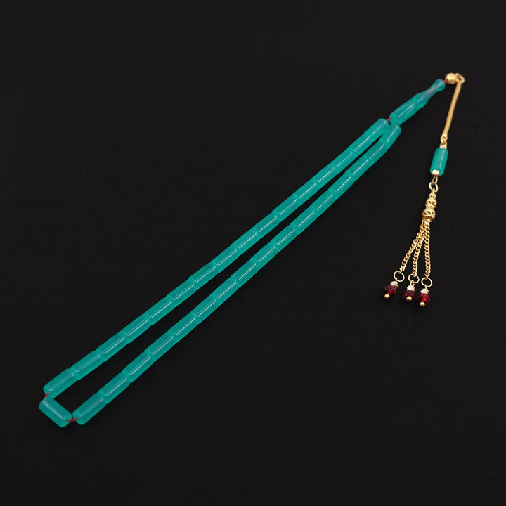 Mastercrafted Capsule Gold-Plated Cut German Bakelite Prayer Beads with Silver Tassel – WATD412