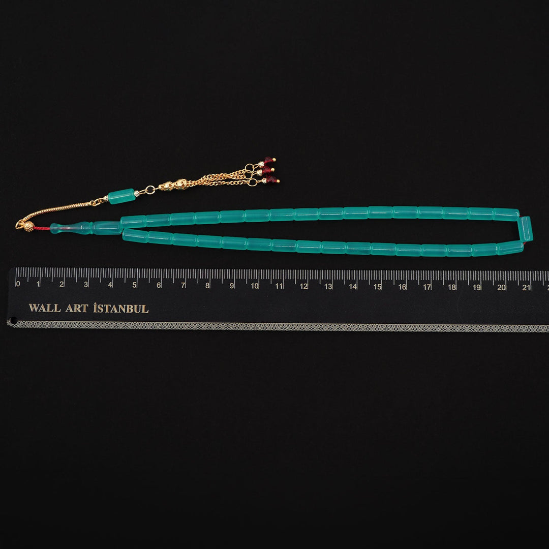 Mastercrafted Capsule Gold-Plated Cut German Bakelite Prayer Beads with Silver Tassel – WATD412