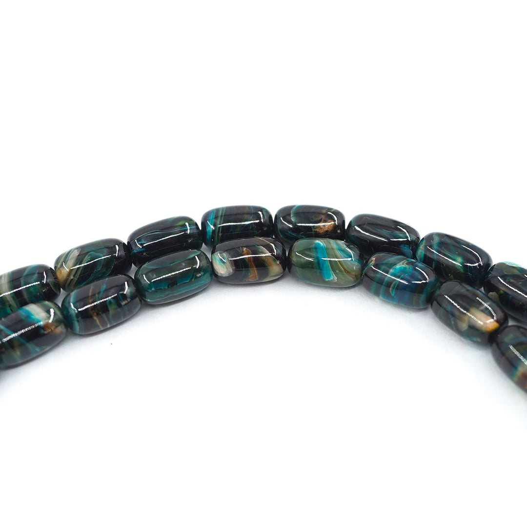 Capsule-Cut Countersunk-Drilled Catalin Tasbeeh with Silver Imam Bead – WATD421