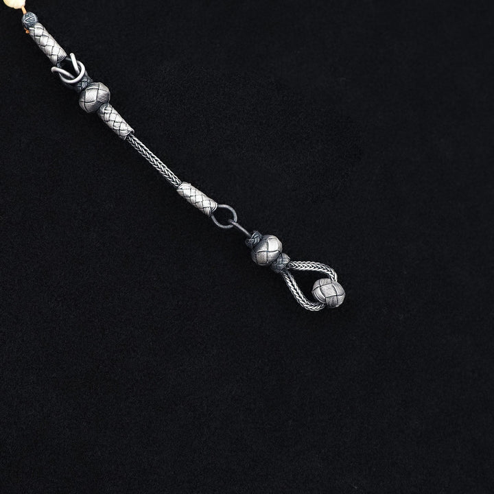 Premium Natural Baltic Amber Capsule Cut 1000 Sterling Silver Kazaz Tassel Tasbeeh - WATD471