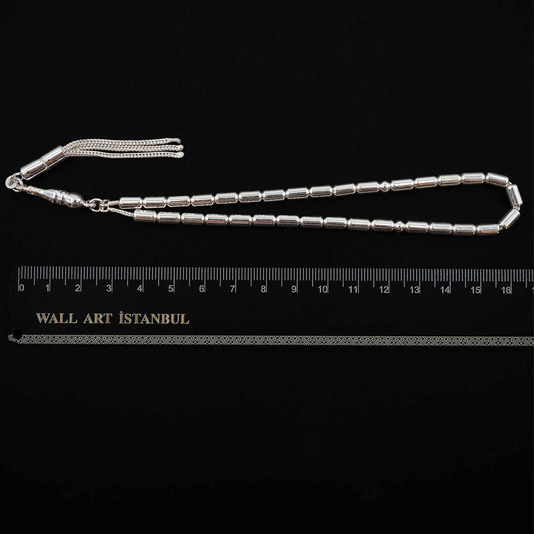 Mastercrafted Silver Tasbeeh with Silver Tassel – WATD529
