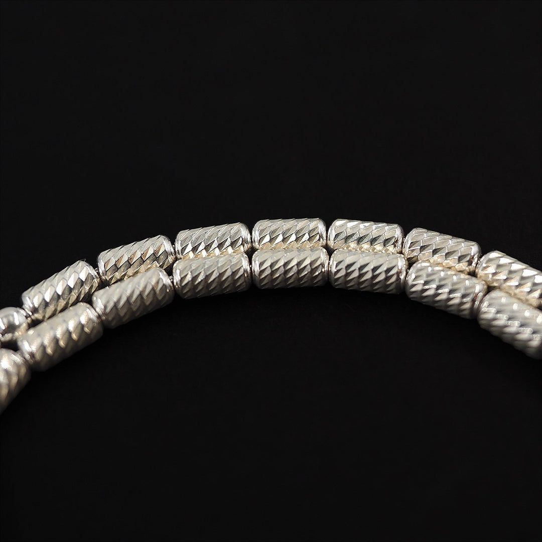 Mastercrafted Fine Detailed Silver Tasbeeh with Silver Tassel – WATD530