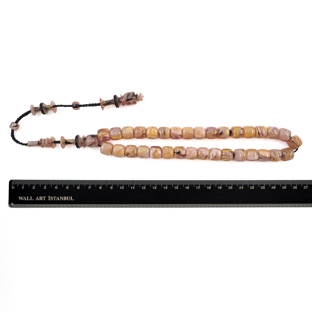 Ottoman-Style Pressed Amber Tasbeeh – WATD550