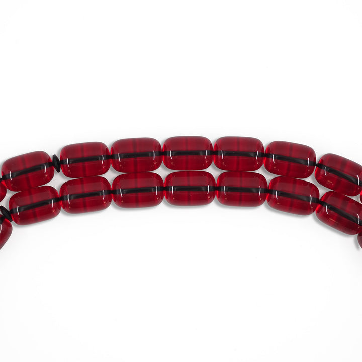 Capsule Cut Fire Amber Tasbeeh – WATD564