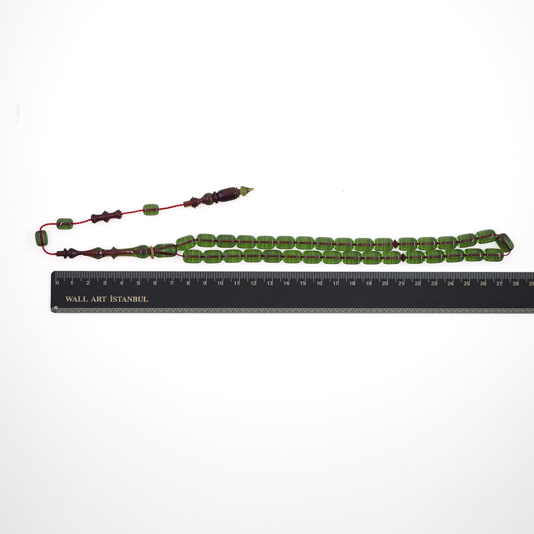 Capsule Cut Fire Amber Tasbeeh – WATD565