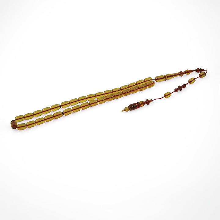 Capsule Cut Fire Amber Tasbeeh – WATD567