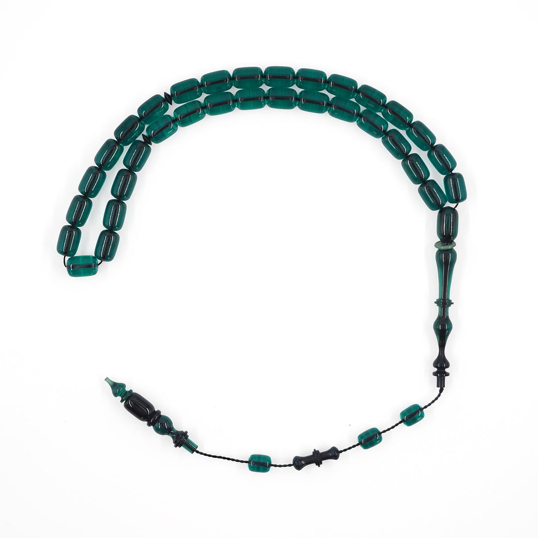 Capsule Cut Fire Amber Tasbeeh – WATD568