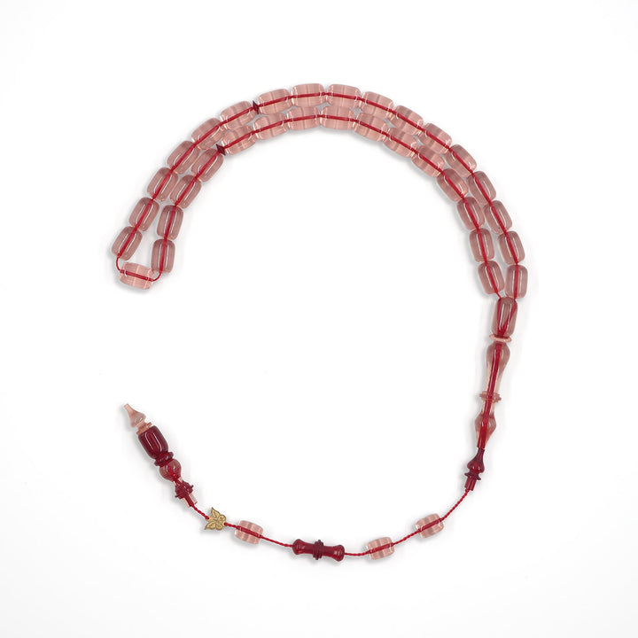 Capsule Cut Fire Amber Tasbeeh – WATD569