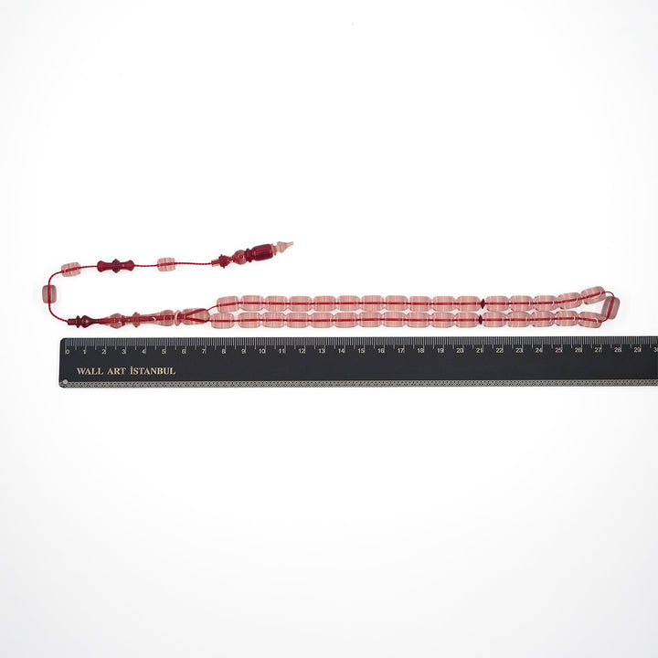 Capsule Cut Fire Amber Tasbeeh – WATD569