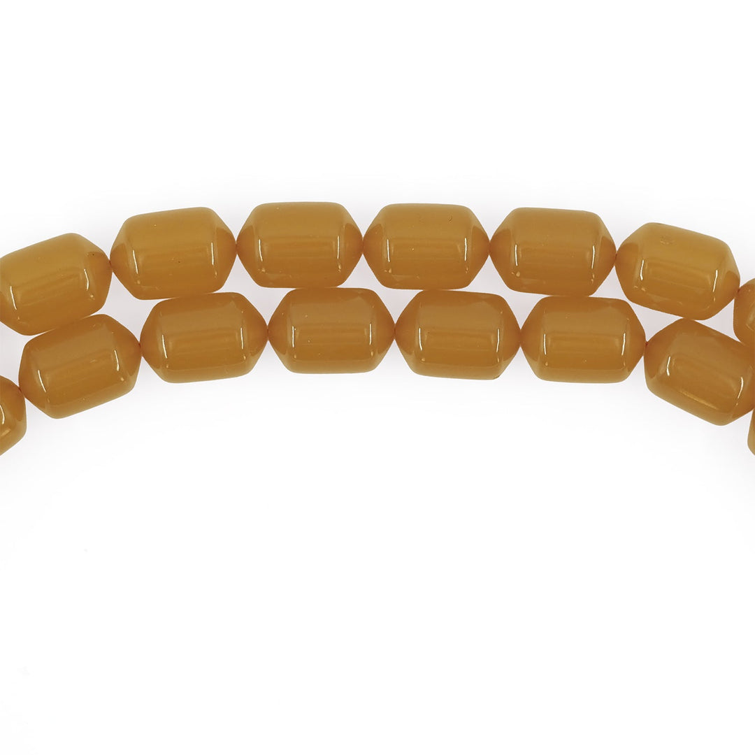 Pointed Capsule Cut Pressed Amber Tasbeeh – WATD571