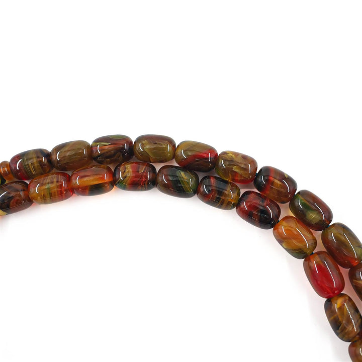 Capsule-Cut Pressed Amber Tasbeeh – WATD595