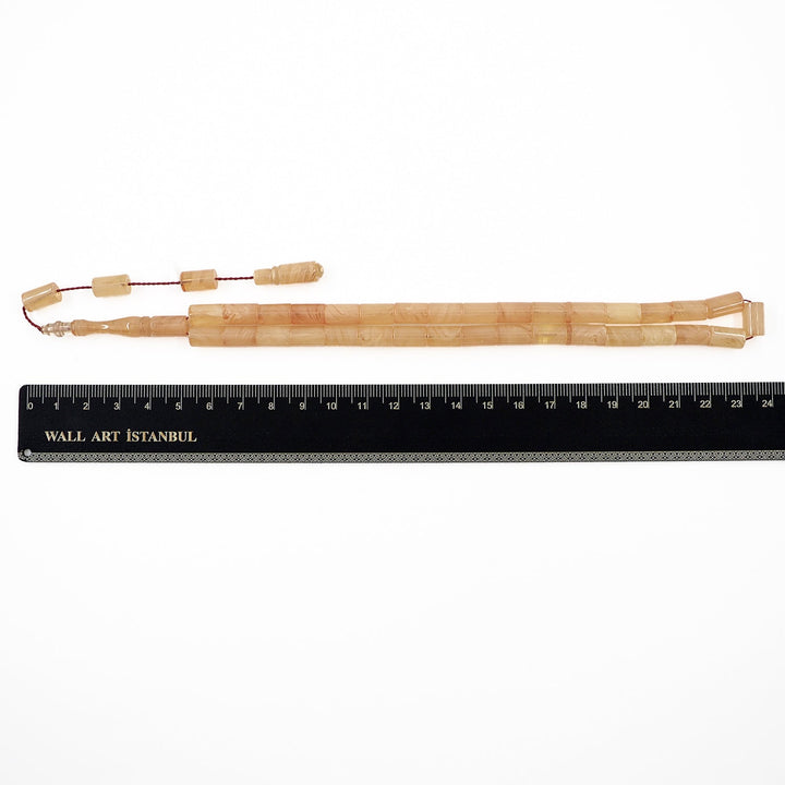 Cut-Style Pressed Amber Tasbeeh - WATD610