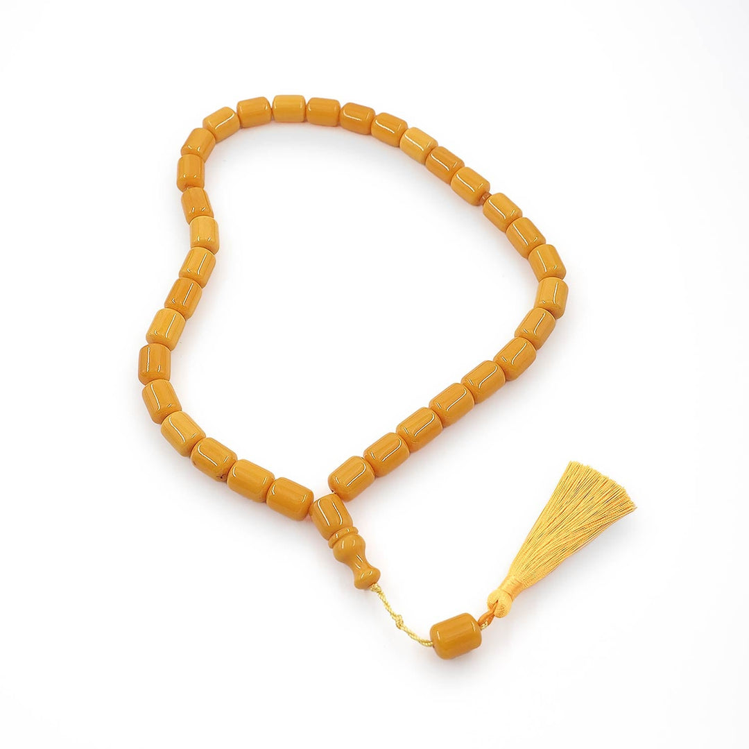 Ottoman Style Capsule Cut Pressed Amber Tasbeeh - WATD627