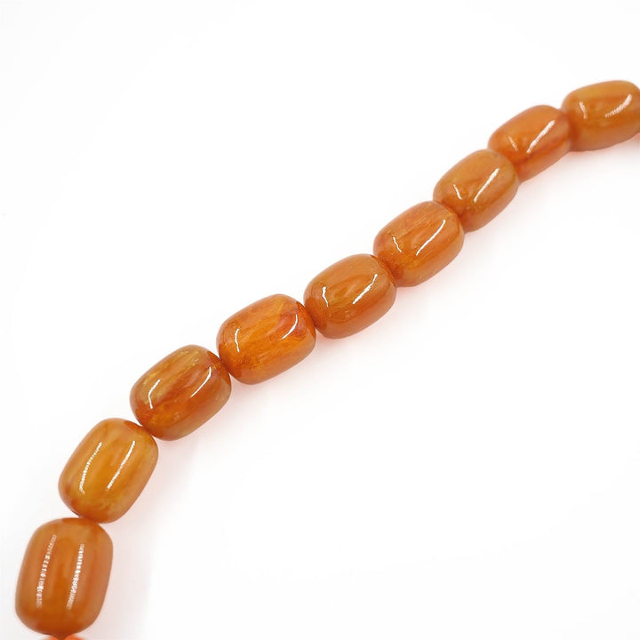 Ottoman Style Capsule Cut Pressed Amber Tasbeeh - WATD630