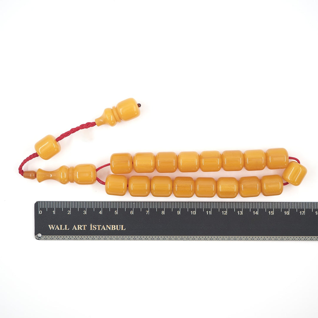 Rod Material Mascot Size Pressed Amber Tasbeeh - WATD646